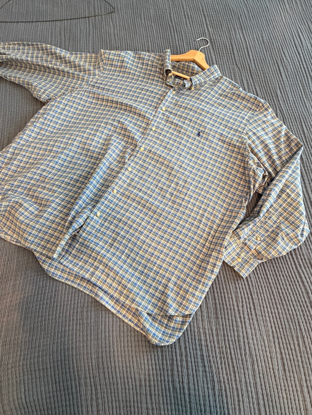 Ralph Lauren Blue and Green Plaid Button-Down Shirt 4XL - Picture 9 of 14